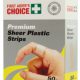 Adhesive Plastic Strips Pk50