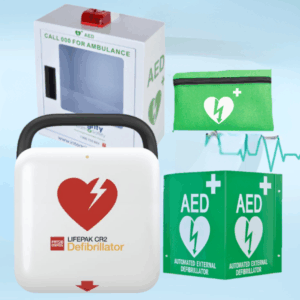 LIFEPAK CR2 Fully Automatic Essential Non WIFI, Cabinet Defibrillator Bundle