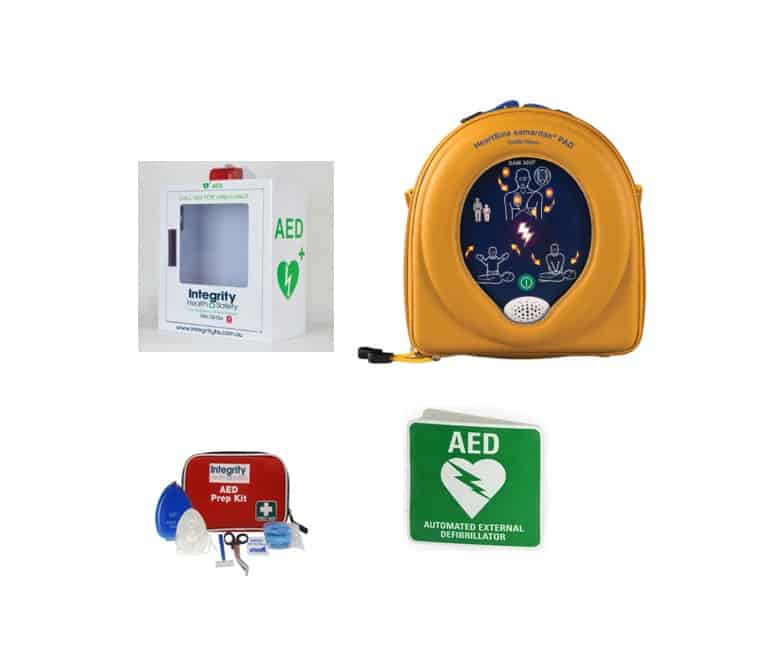 HeartSine Samaritan 360P, Wall Alarmed with Strobe Light, 3D