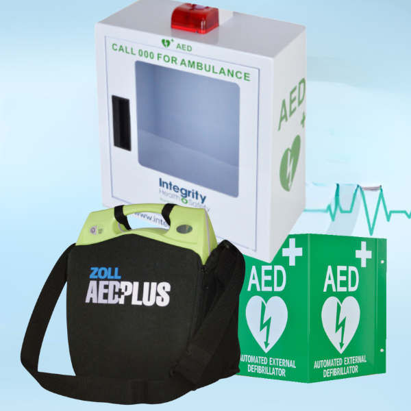ZOLL AED Plus Fully Automatic, AED Cabinet Defibrillator Bundle